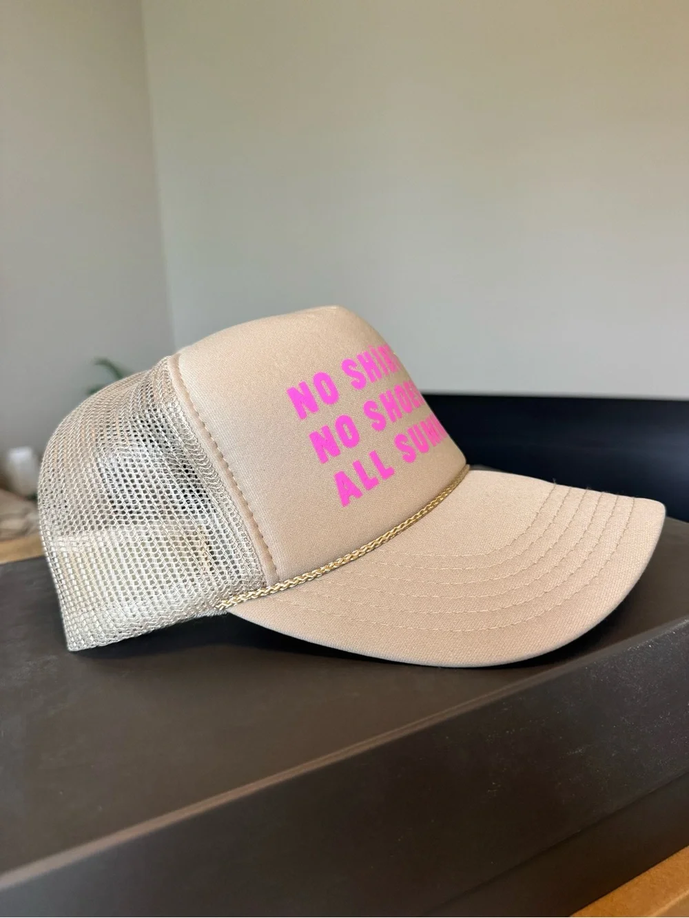 NEW Aloha No Shirt No Shoes All Summer Dune Trucker Hat